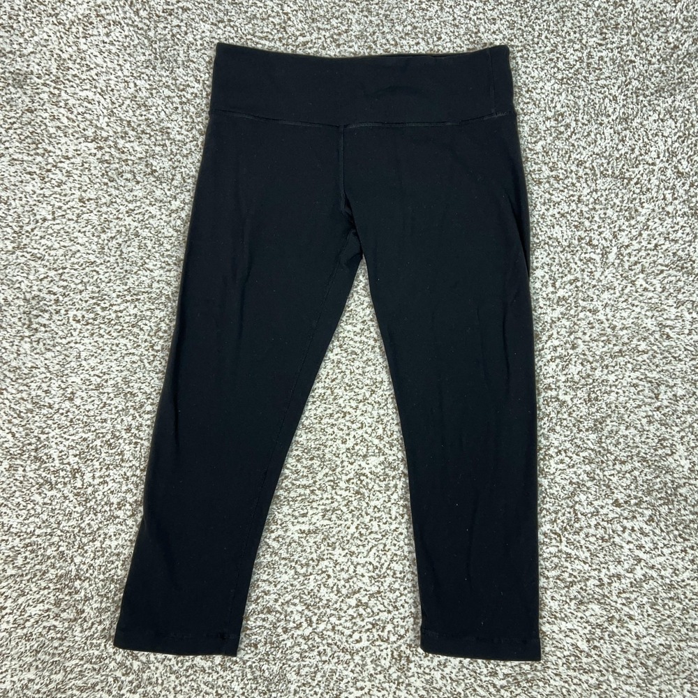Lululemon Pants Womens 8 Black Cropped Leggings High Rise Yoga Gym‎ Workout